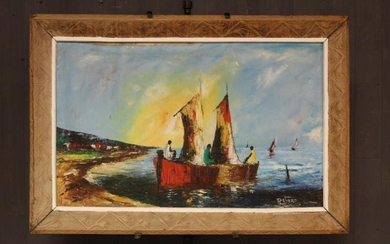 Raoul Viard "Bale De Montrouis" Oil On Canvas