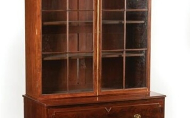 Regency Mahogany Secretary Bookcase
