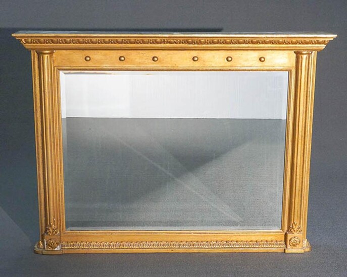 Regency Style Giltwood Overmantel Mirror, Circa 1900