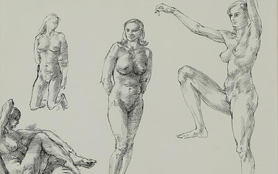Reginald Marsh, Studies of a Female Nude