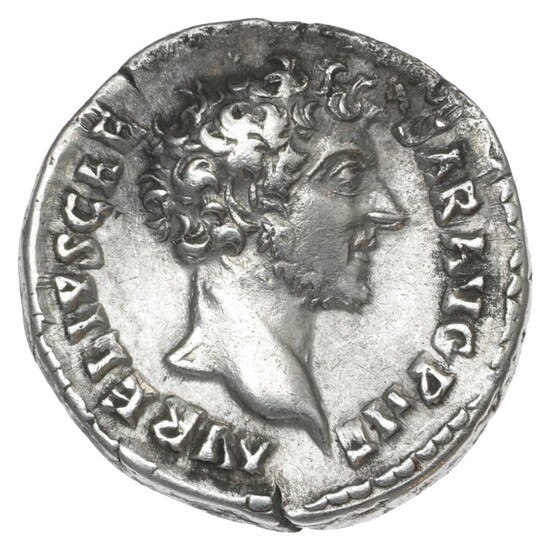 Roman Empire, Marcus Aurelius, caesar, 161–180, Denarius, Rome 139, TR POT II...
