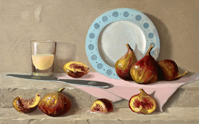 Roni Yoffe, "Figs and pastis" 2022