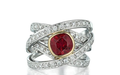 Sarosi 2.04-Carat Burmese Ruby and Diamond Ring