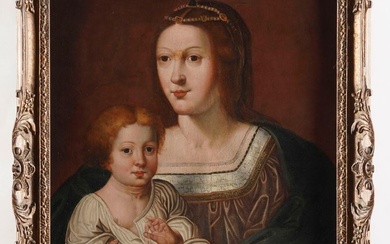 Scuola del XVI-XVII secolo Madonna con Bambino