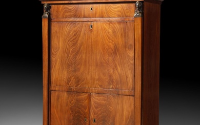 Secretary desk with flap In mahogany and... - Lot 142 - Varenne Enchères