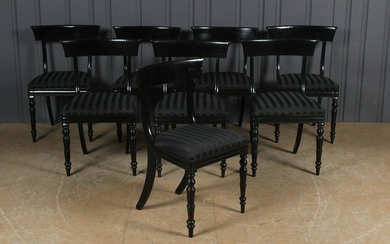 Set of 8 English William IV Dining Chairs