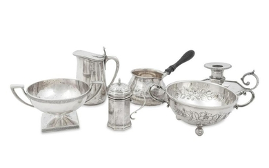 Seven American Silver Table Articles