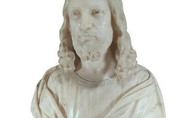 Signed GUERRIERI Jesus alabaster bust
