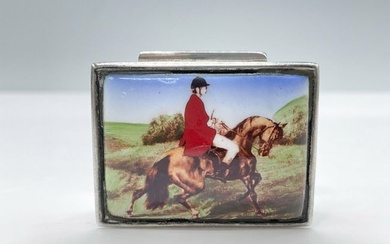 Sterling Silver Treasure Box, Horse & Rider