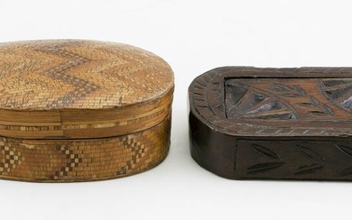 TWO SNUFF BOXES 19th Century