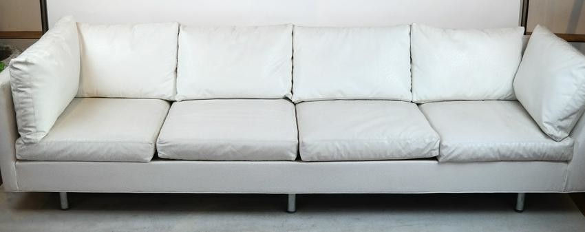 Thayer COGGIN: Ostrich-Style Modern Vinyl Sofa