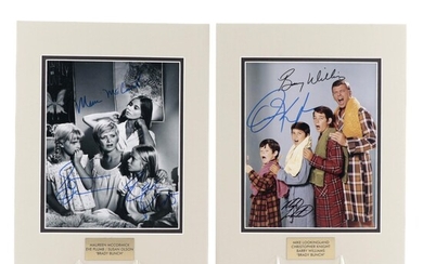 "The Brady Bunch" Signed Television Series Cast Members Photo Prints, COAs