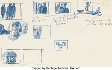 The Tell-Tale Heart Preliminary Storyboard Sketch (UPA, 1953). "This...