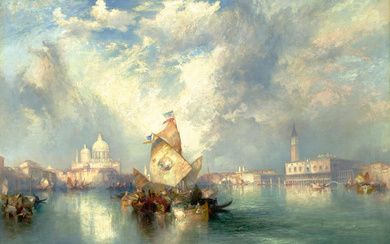 Thomas Moran (1837-1926) Santa Maria della Salute, Venice 30 1/8...