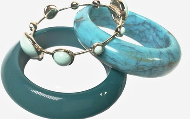 Three Blue Fashion Bracelets