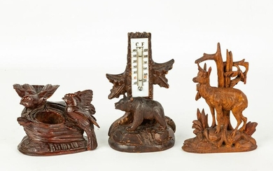 Three Carved Black Forest Items
