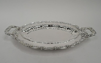 Tiffany Chrysanthemum Dish 5931 Antique Serving Tray American Sterling Silver