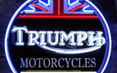 Triumph Motorcycles Neon Sign with Backplate