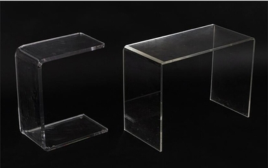 Two Lucite Tables.