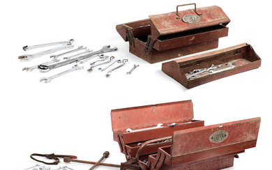 Two original Britool tool boxes with tools