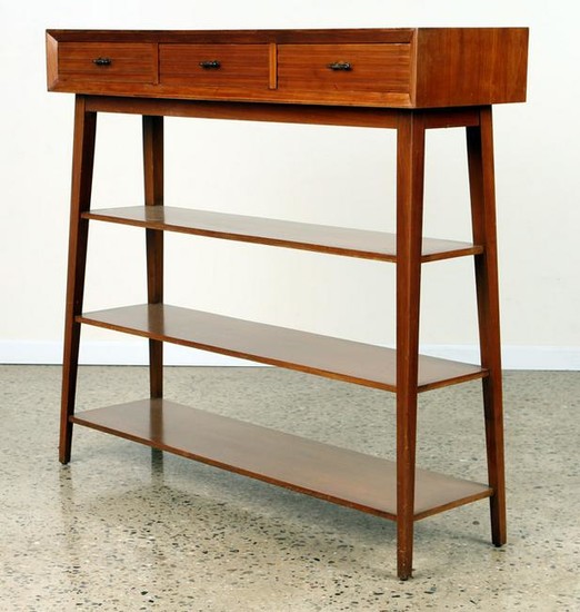 UNUSUAL MID CENTURY MODERN TALL CONSOLE TABLE