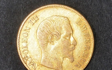 Une pièce de 10 Francs or Napoléon III 1858