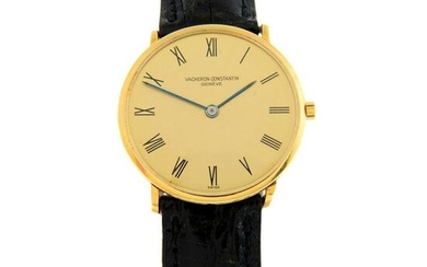 VACHERON CONSTANTIN - a wrist watch. Yellow metal case, stamped 18K 0,750 with poincon. Case width