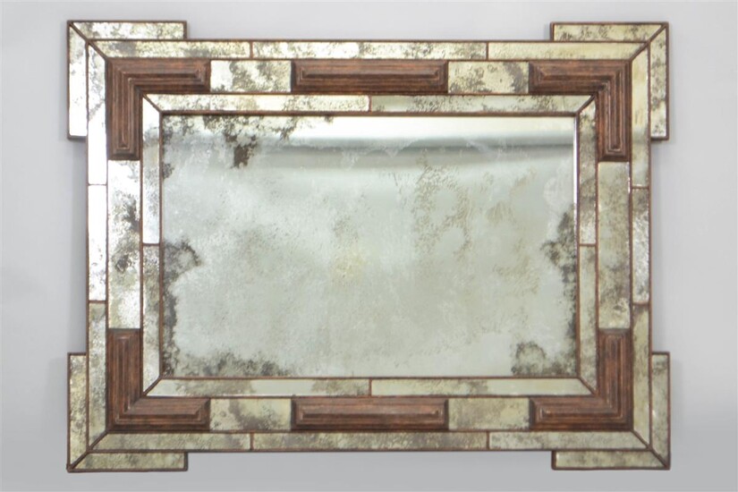 VENETIAN STYLE ANTIQUED MIRROR BY HOLLY HUNT
