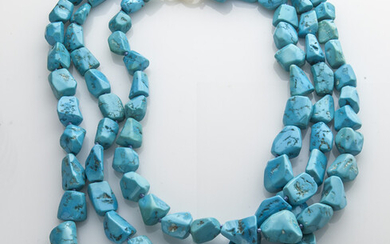 Valentin Magro 18K gold and turquoise necklace