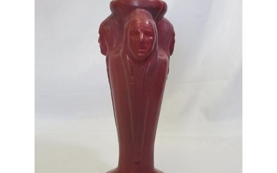 Van Briggle Pottery Multi face Native Chief Mulberry