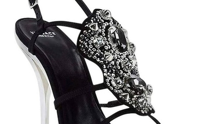 Versace Crystal Embellished Platform Sandals