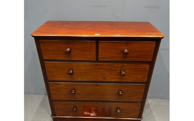 Victorian mahogany chest of drawers clean