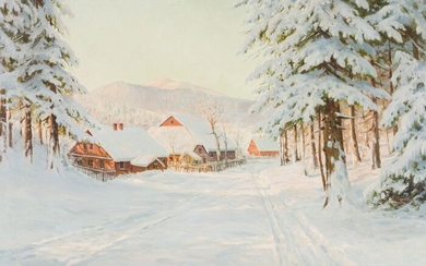Village in the Winter Bruno Moras, (1883 - 1939)