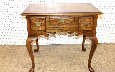 Vintage Baker Furniture 3 drawer queen Anne oak low boy approx. 31" w x 19" d x 28" h