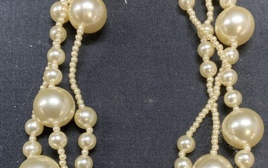 Vintage Faux Pearl Beaded Necklace