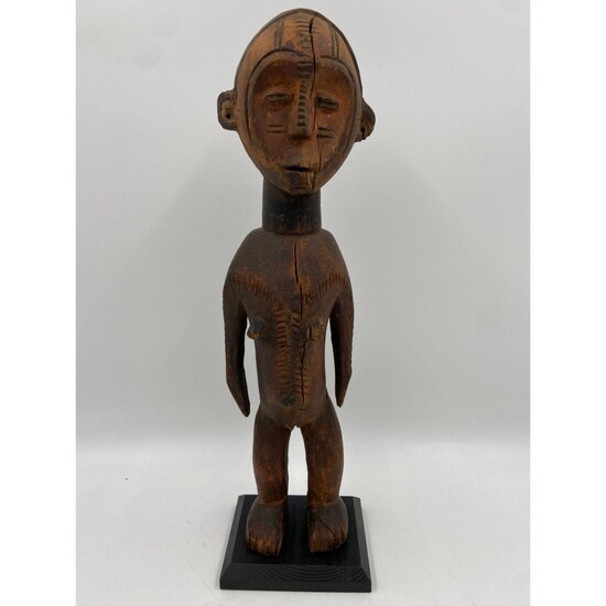 Vintage Hand-Carved African Statue Of A Man