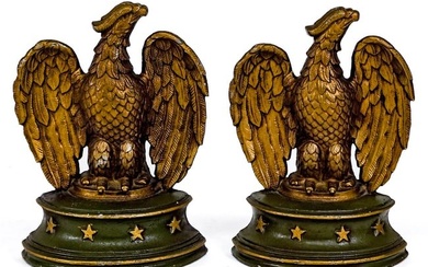 Vintage Pair American Eagle Bookends