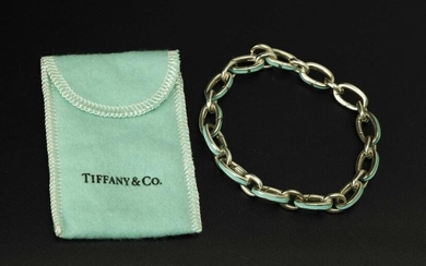 Vintage Tiffany & Company silver Italy link clasp bracelet, marked