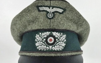 WW2 German Heer Pioneer Officer Crusher Cap
