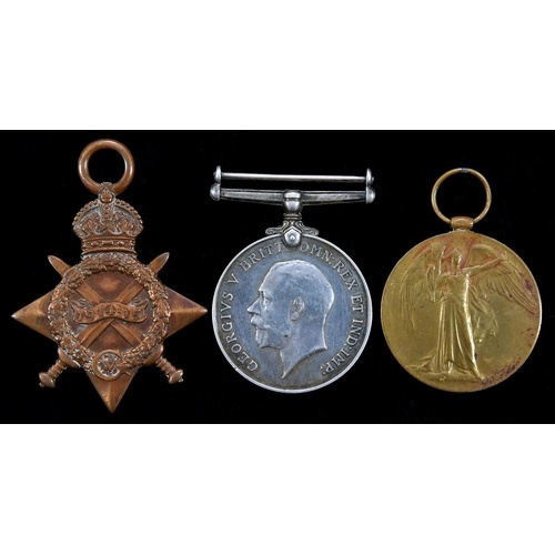 WWI group of three, 1914-15 Star, British War Medal and Vict...