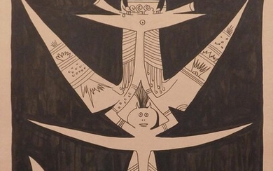 Wifredo Lam, attributed/manner of: Surreal Figure (Bird)