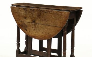 William and Mary Oak Drop Leaf Table