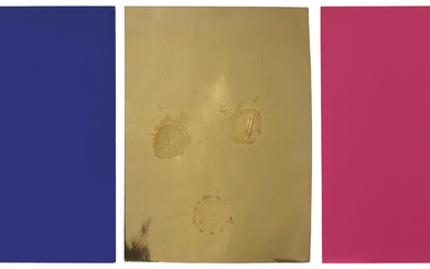 YVES KLEIN (1928-1962) Monochrome und Feuer (Triptych)