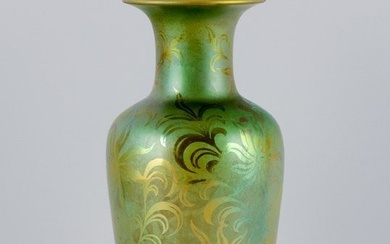 Zsolnay, Hungary. Large ceramic vase with eosin glaze. Approximately from the 1930s.