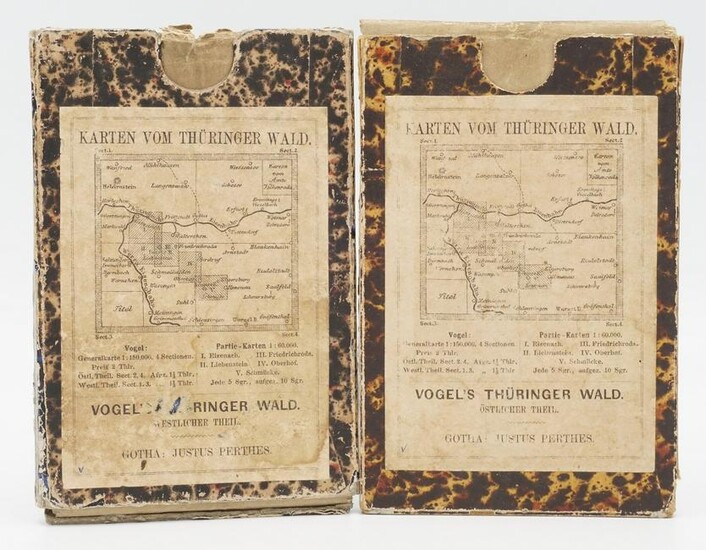 Zwei Karten vom Thüringer Wald, 1864-1866
