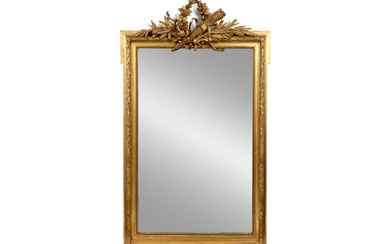 'antique' chimney mirror with a gilded n