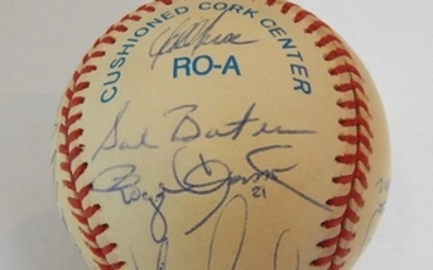 1977 Toronto Blue Jays Team Signed Baseball with Roger Clemens