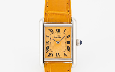 must de Cartier, Tank, wristwatch, 22 x 22 (29,5) mm.