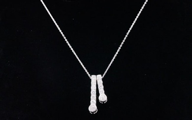 1.00ctw SI1-SI2/G-H Diamond and 14K White Gold Necklace