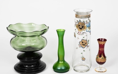 An Austrian iridescent glass vase probably Palme K…